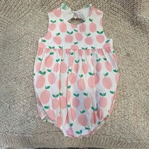 Charming Pink Peach Print Baby Bodysuit
